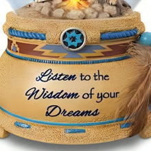 Load image into Gallery viewer, The Bradford Exchange Mystical Dreams Illuminated Musical Glitter Globe Collection Issue #4 "Moonlight Serenade" Wolf Maiden Snow Globe Handcrafted Decor with LED Lights by Robin Koni 5-Inches