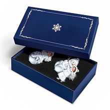 Load image into Gallery viewer, The Bradford Exchange Heaven's Little Wonders Snow Angel Ornament Collection Set of 2 Christmas Decoration Metallic Jingle Bell 3.75-inches - RCE Global Solutions