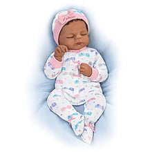 Load image into Gallery viewer, The Ashton - Drake Galleries Nia Lifelike So Truly Real® African American Black Baby Girl Doll and Plush Elephant Set with Soft RealTouch® Vinyl Skin by Master Doll Artist Violet Parker 16"-Inches - RCE Global Solutions