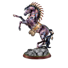Load image into Gallery viewer, The Bradford Exchange Shaman Spirit of the Painted Pony Sculpture Collection Handcrafted with Real Feathers Faux Leather and Meticulous Beadwork by Laurie Prindle 7-inches - RCE Global Solutions
