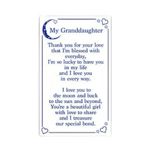 Load image into Gallery viewer, The Bradford Exchange Granddaughter, I Love You To The Moon Musical Glitter Globe Keepsake Plays "Always in My Heart" A Shimmering Tribute to Your Precious Star" 5-Inches - RCE Global Solutions