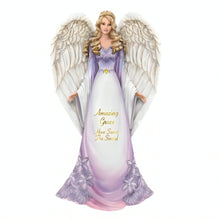 Load image into Gallery viewer, The Hamilton Collection Amazing Grace, How Sweet the Sound Angel FigurineHandcrafted & Hand-Painted Collectible with Glittered Wings, Faith-Inspired Design & Painter of Light Colors Religious Decor by Thomas Kinkade 7-inches