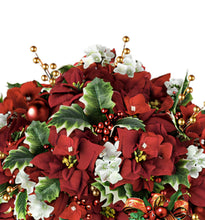 Load image into Gallery viewer, The Bradford Exchange Bringing Holiday Cheer Table Centerpiece with LED Lights & Holly Always in Bloom Floral Arrangement Christmas Decorations by Thomas Kinkade 11-Inches - RCE Global Solutions