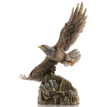 Load image into Gallery viewer, The Bradford Exchange High Country Cryer Artisan Bronze Eagle Sculpture Collection Exclusive Cold-Cast Bronze Creations Hand-Painted with Bronze Patina Finish by Hall of Fame Artist Ted Blaylock 6.5" W x 10" H - RCE Global Solutions
