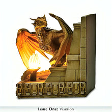 Load image into Gallery viewer, The Bradford Exchange Game of Thrones Viserion Bookend Light-Up Hand-Painted Dragon Sculpture Collectible Depicting Daenerys Targaryen’s Guardian Dragon Issue #1 5-inches - RCE Global Solutions