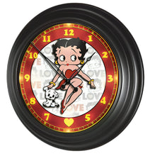 Load image into Gallery viewer, The Bradford Exchange Betty Boop LED Night Illuminated Atomic Clock with Weather-Resistant Metal Housing Officially Licensed Design 14-Inches - RCE Global Solutions