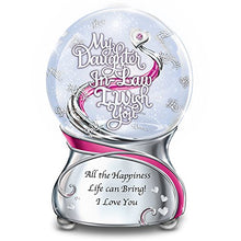 Load image into Gallery viewer, The Bradford Exchange Musical Glitter Globe for Daughter-in-Law with Swarovski Crystal and Poem Card 5.75-inches - RCE Global Solutions