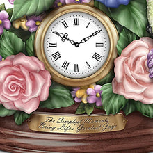 Load image into Gallery viewer, The Hamilton Collection The Simplest Moments Bring Life's Greatest Joys Hummingbird Table Clock by Lena Liu 8-inches - RCE Global Solutions