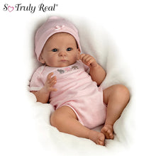 Load image into Gallery viewer, The Ashton - Drake Galleries Little Peanut Lifelike So Truly Real® Reborn Baby Girl Doll Weighted Fully Poseable with Soft RealTouch® Vinyl Skin by Renowned Master Doll Artist Tasha Edenholm 17"-Inches - RCE Global Solutions