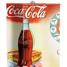 Load image into Gallery viewer, The Bradford Exchange COCA-COLA Floor Lamp Retro Summer Design Limited Edition Original Superior Quality Wrinkle-Resistant Fabric Shade Fun COCA-COLA Imagery on All Sides Sturdy Wood-Tone Base with Floor Pedal Switch Perfect Gift for COKE Fans 60-inches - RCE Global Solutions