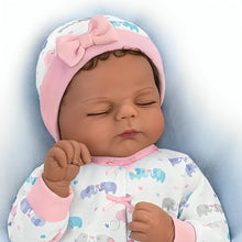 Load image into Gallery viewer, The Ashton - Drake Galleries Nia Lifelike So Truly Real® African American Black Baby Girl Doll and Plush Elephant Set with Soft RealTouch® Vinyl Skin by Master Doll Artist Violet Parker 16"-Inches - RCE Global Solutions