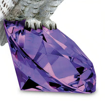 Load image into Gallery viewer, The Hamilton Collection Protector of Amethyst Messengers Of Precuious Virtue Handcrafted and Hand-Painted Featuring Shimmering Glitter and Expertly Carved Amethyst-Inspired Stone Owl Figurine by Nene Thomas 5.25-inches - RCE Global Solutions