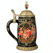 Load image into Gallery viewer, The Bradford Exchange The Nutcracker Porcelain Christmas Steinwith Sculpted Topper, Gold-Toned Lid, 24 oz Collectible Barware or Holiday Decor Handcrafted Heirloom Porcelain 8.25-inches