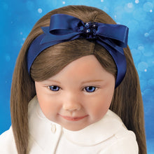 Load image into Gallery viewer, The Ashton-Drake Galleries Lucy Lifelike Child Doll with Realistic 5 Piece Custom Clothing Ensemble Outfit Sequin Dress Overcoat Shoes and Soft RealTouch® Vinyl Skin 18-Inches