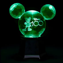 Load image into Gallery viewer, The Bradford Exchange Disney100: 100 Years Of Wonder Sculpture Commemorating a Century of Disney Magic with Mickey Mouse and Friends Stunning 3D Glass Globe with Rotating Rainbow Colors and Faceted Hexagonal Base Featuring Beloved Characters 6.5" W x 8" H - RCE Global Solutions