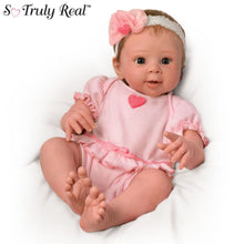 Load image into Gallery viewer, The Ashton - Drake Galleries Ella Lifelike So Truly Real® Interactive Breathing Baby Girl Doll Realistic Weighted Fully Poseable with Soft RealTouch® Vinyl Skin by Renowned Doll Artist Sherry Rawn 17"-inches - RCE Global Solutions
