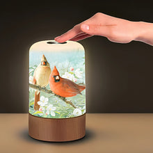 Load image into Gallery viewer, The Bradford Exchange Cheerful Cardinals Issue #1 from Garden Visitors Illuminated Table Centerpiece Collection Touch Activated with Songbird Art from the Hautman Brothers 5.75-inches - RCE Global Solutions