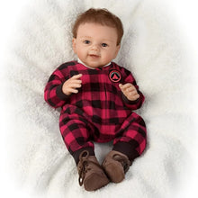 Load image into Gallery viewer, The Ashton-Drake Galleries So Truly Real Happy Camper RealTouch Vinyl Baby Doll with Custom Fleece Sleeping Bag by Sherry Rawn 17-inches - RCE Global Solutions