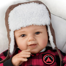 Load image into Gallery viewer, The Ashton-Drake Galleries So Truly Real Happy Camper RealTouch Vinyl Baby Doll with Custom Fleece Sleeping Bag by Sherry Rawn 17-inches - RCE Global Solutions