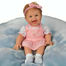 Load image into Gallery viewer, The Ashton-Drake Galleries Love at First Sight Baby Doll Realistic Lifelike Baby Girl Doll with Hand-Painted RealTouch® Vinyl Skin Hand-Rooted Hair Weighted Cloth Body and First Glasses Custom Ensemble by Victoria Jordan, by Ping Lau 20" - RCE Global Solutions