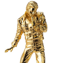 Load image into Gallery viewer, The Bradford Exchange Elvis: Comeback Special Handcrafted Cast-Metal Sculptures Issue #1 Golden Ion-plating with Album Base 7-inches - RCE Global Solutions