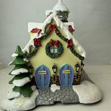 Load image into Gallery viewer, The Bradford Exchange Rudolph The Red-Nosed Reindeer Village Collection Issue #3 Reindeer Barn & Weather Watch Tower Christmas Village Display Illuminated Lighted Holiday Decor Hand Painted Sculpture 8.75-Inches