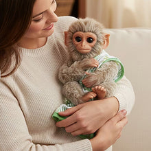 Load image into Gallery viewer, The Ashton-Drake Galleries Pilo Lifelike Baby Borneo Macaque Monkey Doll with Blanket So Truly Real RealTouch Vinyl Hand-Painted Features Mohair and Faux Fur Poseable Arms Legs and Tail 12-inches