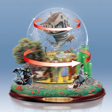 Load image into Gallery viewer, The Bradford Exchange Wizard of Oz Handcrafted Musical Glitter Snow Globe with Somewhere Over The Rainbow Plaque Spinning Tornado Iconic Music From The Movie and Rotating Base 6"-Inches - RCE Global Solutions