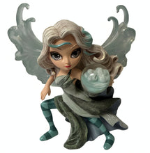 Load image into Gallery viewer, The Hamilton Collection Mystic Guardians of Nature Fairy Figurine Collection Issue #6 Gail, Keeper Of The Wind Handcrafted Resin with Custom-Carved Crystalline Wings Hand-Painted Elemental Orb by Jasmine Becket-Griffith 5.5-inches