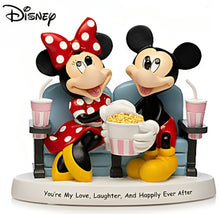 Load image into Gallery viewer, The Hamilton Collection Youre My Love Laughter and Happily Ever After Disney Mickey and Minnie Date Night Delight Handcrafted Hand Painted Collectible Figurine 5-inches - RCE Global Solutions