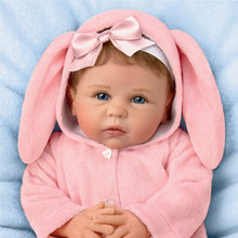 Load image into Gallery viewer, The Ashton - Drake Galleries Hopped Into My Heart Lifelike So Truly Real® Baby Girl Doll in Bunny Outfit Weighted Fully Poseable with Soft RealTouch® Vinyl Skin by Doll Artist Linda Murray 19"-Inches - RCE Global Solutions