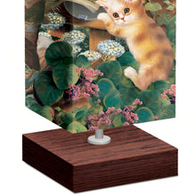 Load image into Gallery viewer, The Bradford Exchange Springtime Kittens Floor Lamp Whimsical Cat Artwork Wrinkle-Resistant Shade Energy-Saving Bulbs with On/Off Foot-Pedal Switch Sturdy Wood-Finished Base Perfect Gift for Cat Lovers by Jürgen Scholz 60-inches - RCE Global Solutions
