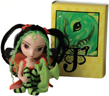Load image into Gallery viewer, The Ashton - Drake Galleries Onyx Dragon Fairy Figurine Doll with Matchbox Home from the Dragonling Darlings Collection by Fantasy Artist Jasmine Becket-Griffith 3"-inches - RCE Global Solutions