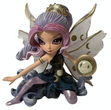 Load image into Gallery viewer, The Hamilton Collection Mystic Guardians of Nature Fairy Figurine Collection Issue #4 Onyx, Protector Of The Night Handcrafted Resin with Custom-Carved Crystalline Wings Hand-Painted Elemental Orb by Jasmine Becket-Griffith 5.5-inches