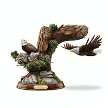 Load image into Gallery viewer, The Bradford Exchange Soaring Guardian Levitating Eagle Sculpture A Tribute to Eagle Parenthood Crafted with Intricate Detail and Levitation Technology 4" L x 4.5" W - RCE Global Solutions