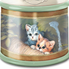 Load image into Gallery viewer, The Bradford Exchange Kitten Canister Tea Cozy Kittens Canister Collection Issue #1 by Jurgen Scholz 10 to 11.73-inches - RCE Global Solutions