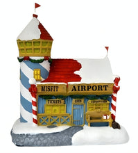 Load image into Gallery viewer, The Bradford Exchange Rudolph the Red-Nosed Reindeer Village Collection Issue #55: Misfit Airport Illuminated Display Hand-Painted Christmas Sculpture Holiday Decor 8.75-inches
