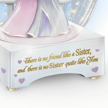 Load image into Gallery viewer, The Bradford Exchange No Friend Like A Sister Musical Glitter Globe Celebrate Sisterhood with Poem Card Handcrafted and Hand-Painted Sculpted Scene with Swirling Glitter Reflective Base and "You Are So Beautiful" Melody 5" W x 6.75" H - RCE Global Solutions