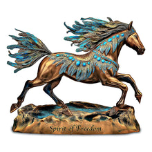 Load image into Gallery viewer, The Bradford Exchange Spirit of Freedom Bronzed Horse Sculpture Handcrafted Bronze-Effect Resin Collectible 9-inches