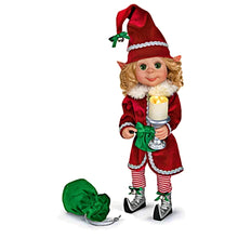 Load image into Gallery viewer, The Ashton-Drake Galleries Charlie Christmas Elf Collection Issue #2: 'Merry the Christmas Elf' Doll Handcrafted Holiday Elf with Light-Up Candle, Story Card, and Preparation Checklist Holiday Decorations by Ina Volprich 14-Inches - RCE Global Solutions