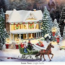 Load image into Gallery viewer, The Bradford Exchange Jingle Bells Thomas Kinkade Sounds of The Season Village Collection Issue #2 Hawthorne Village Division with LED Lights and Melodies Handcrafted Holiday Village Christmas Decoration and Includes FREE Family Figurines - RCE Global Solutions