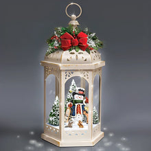 Load image into Gallery viewer, The Bradford Exchange Winter In A Wonderland Illuminated Sparkle Light Lantern with Snowman and Woodland Animals Victorian Christmas Decoration by Thomas Kinkade 17-Inches - RCE Global Solutions