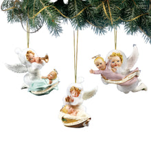 Load image into Gallery viewer, The Bradford Exchange Snow Wonder Baby Angels from Heaven Above Collection Ornaments Set of 3 Christmas Decoration 3.5-inches - RCE Global Solutions