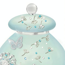 Load image into Gallery viewer, The Bradford Exchange Loving Wishes for My Daughter-In-Law Heirloom Porcelain Musical Wish Jar with Platinum Accents Faux Jewels and 365 Inspirational Messages Hand-Glazed Three Times for a Gleaming Pearlized Finish Plays 'You Are So Beautiful' 7.25" - RCE Global Solutions