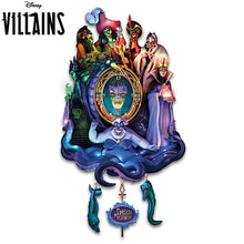 Load image into Gallery viewer, The Bradford Exchange Disney Timeless Treachery Sculptural Cuckoo Wall Clock Features 7 Favorite Villains LED Lights in 4 Colors Music and Changing Magic Mirror Face 22"-Inches - RCE Global Solutions