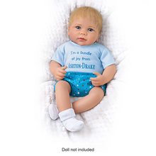 Load image into Gallery viewer, Ashton-Drake Three T-Shirts and One Pair of Socks Baby Doll Accessory Set Featuring A Customized Expression On Each Shirt - RCE Global Solutions