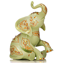 Load image into Gallery viewer, The Hamilton Collection Golden Fortunes Figurine Collection Issue #2: Gleaming Good Fortune Handcrafted Fine Bisque Porcelain Hand-Painted with 22K Gold Accents and Genuine Svenka Crystals by Blake Jensen 6-inches - RCE Global Solutions