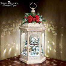 Load image into Gallery viewer, The Bradford Exchange Thomas Kinkade Winter Wonderful Christmas Decor Lantern With Revolving Snowflake Sparkle Light 6 Sided Glass Panel Viewing with Fully Dimensional Holiday Village 17"-Inches - RCE Global Solutions