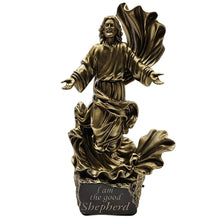 Load image into Gallery viewer, The Bradford Exchange Light Of The World Sculpture Collection Issue #6: 'The Good Shepherd' Handcrafted Cold-Cast Bronze Illuminated with Inspirational Scripture 11-inches - RCE Global Solutions