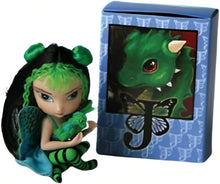 Load image into Gallery viewer, The Ashton - Drake Galleries Opal Dragon Fairy Figurine Doll with Matchbox Home from the Dragonling Darlings Collection by Fantasy Artist Jasmine Becket-Griffith 3"-inches - RCE Global Solutions
